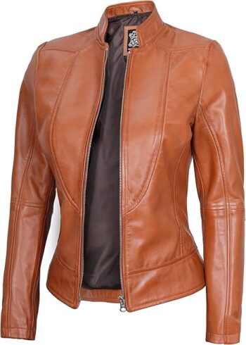Women Brown Leather Jacket