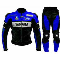 YAMAHA Blue Motorcycle Leather Suit